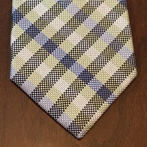 Zeglio Green Blue Hand Made 100% Silk Men’s Neck Tie Made In China
